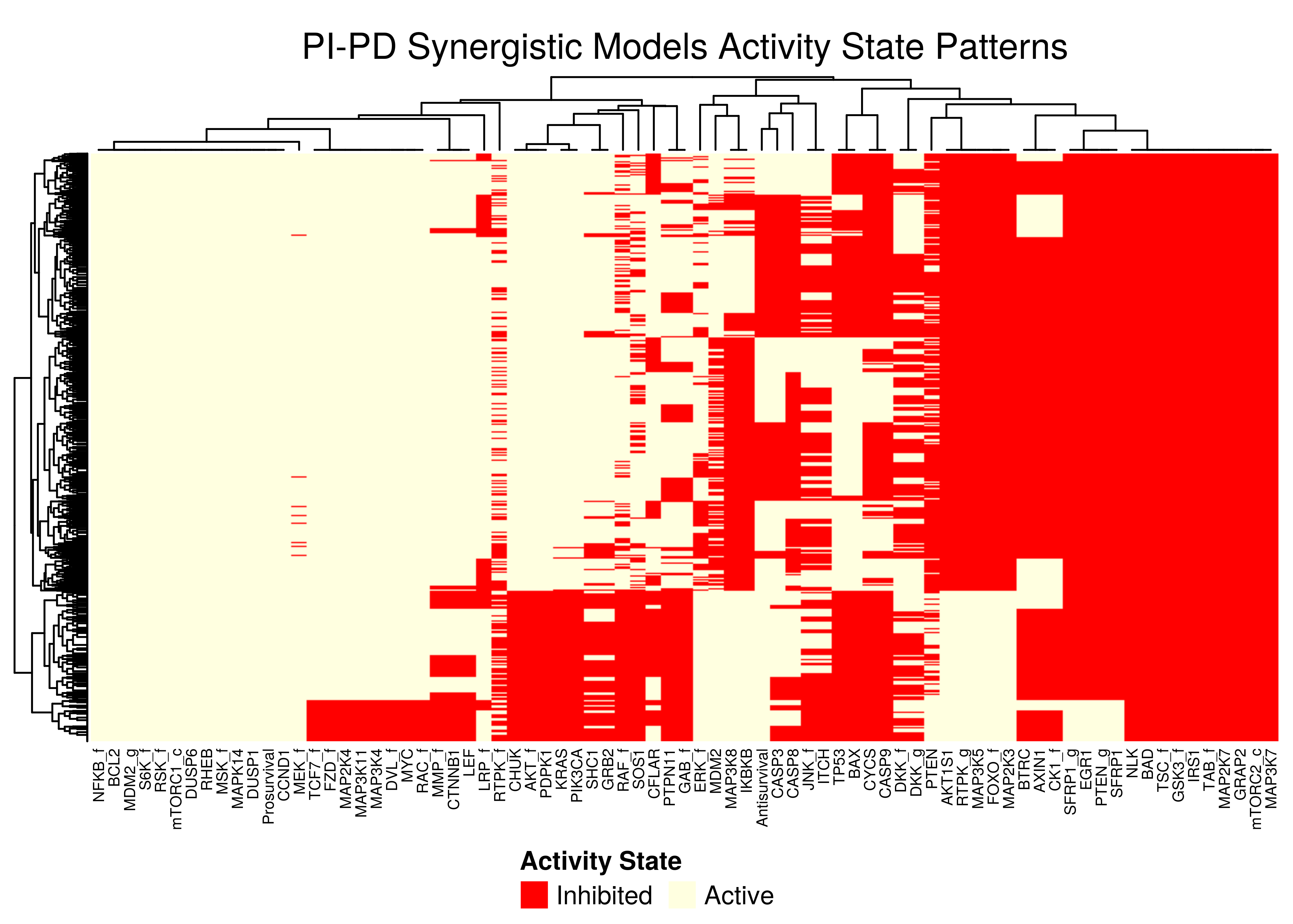 PI-PD stable state activity heatmap